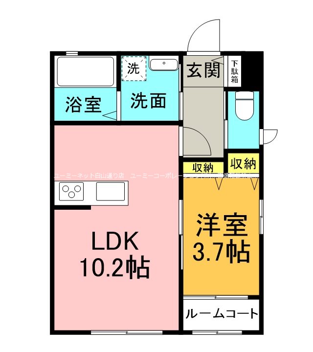 熊本市南区田迎のアパートの間取り