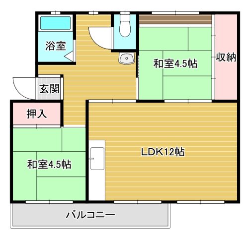 【泉北桃山台第二団地35号棟の間取り】