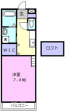 津市下弁財町津興のアパートの間取り