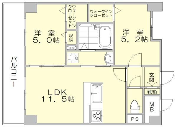 リエゾン東比恵の間取り