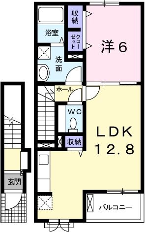 加西市北条町古坂のアパートの間取り