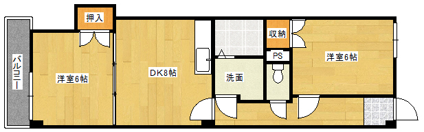 コーポ西旭の間取り