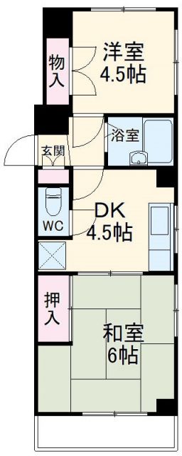 横浜市鶴見区向井町のマンションの間取り