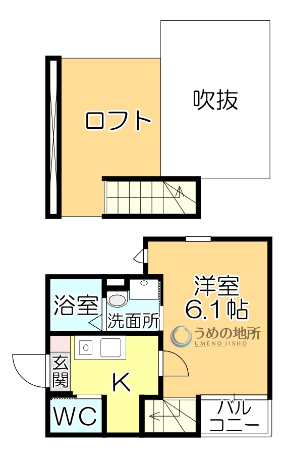 MAHORA　MAISON久留米大学前駅　壱番館の間取り