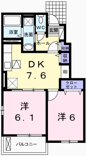 神崎郡神河町福本のアパートの間取り