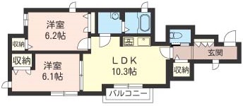 クラリス松葉の間取り