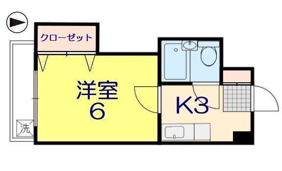 松山市萱町のマンションの間取り