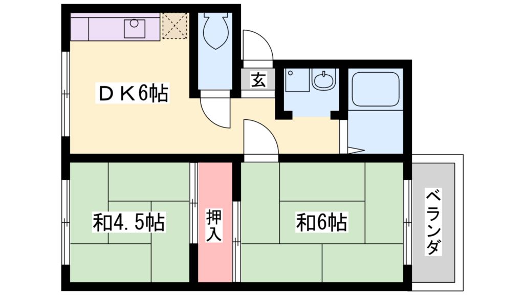 荒木ハイツの間取り