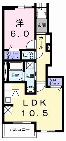 青梅市梅郷のアパートの間取り