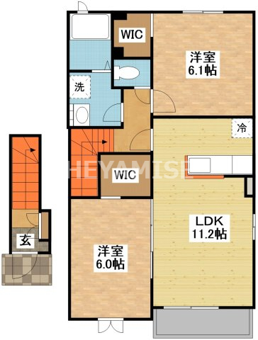 長崎市為石町のアパートの間取り