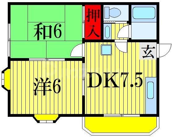 船橋市夏見のアパートの間取り