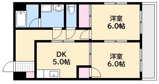 広島市西区三篠町のマンションの間取り