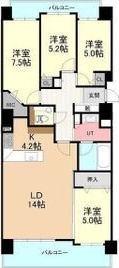 札幌市白石区菊水三条のマンションの間取り