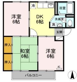 総社市小寺のアパートの間取り