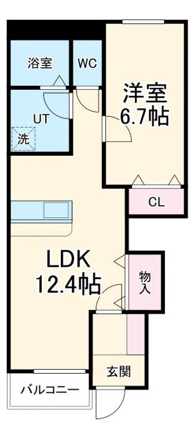 可児市塩のアパートの間取り