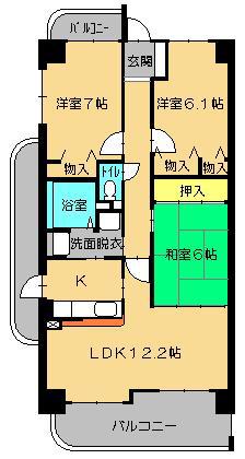 ラルジュ玉藻の間取り