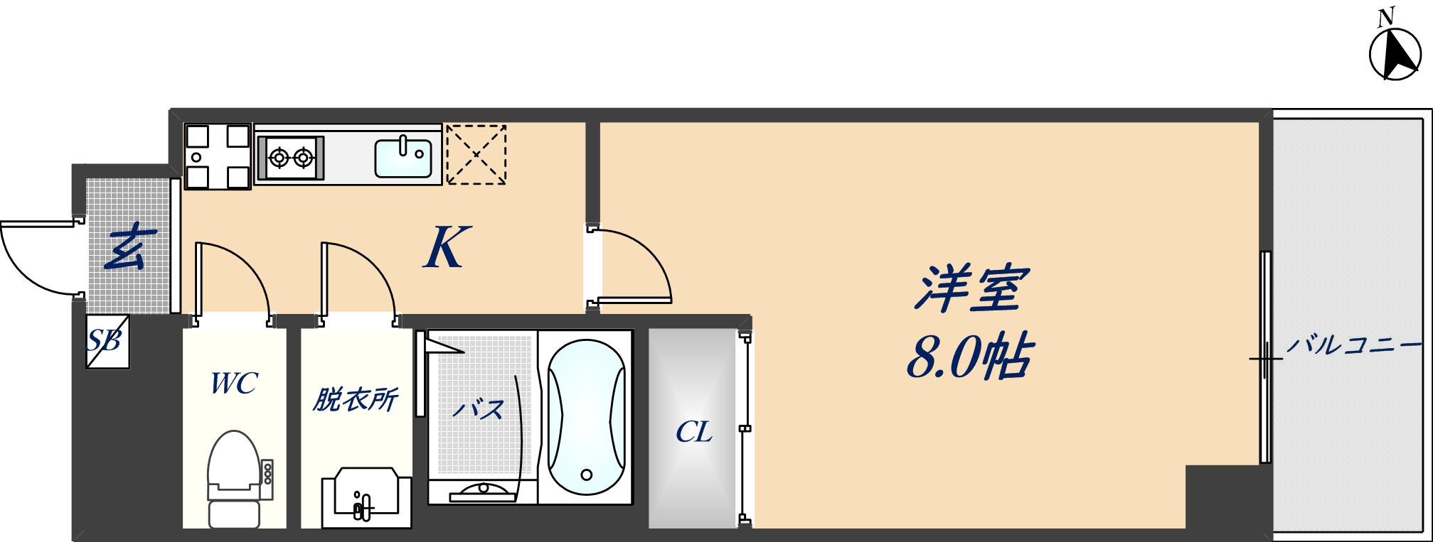 エセリアル喜連瓜破の間取り