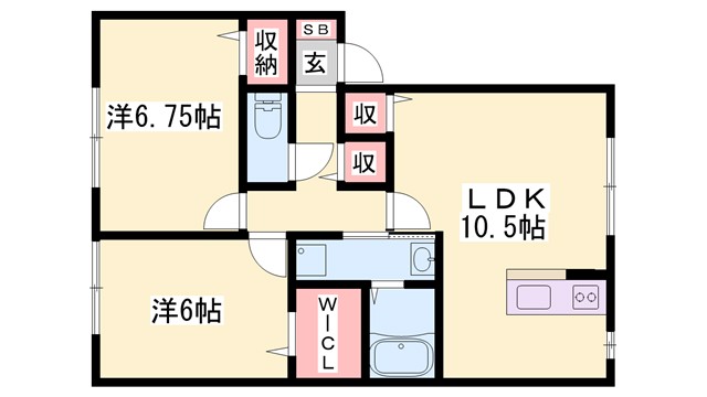 サンビレッジ瑞景Ａ棟の間取り