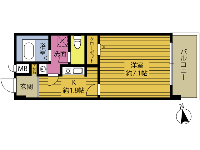 ＥＢＩＳＵ弐番館の間取り