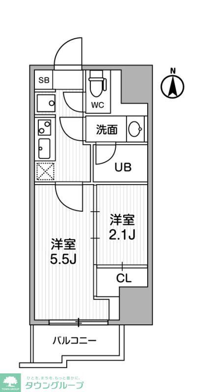 江東区亀戸のマンションの間取り