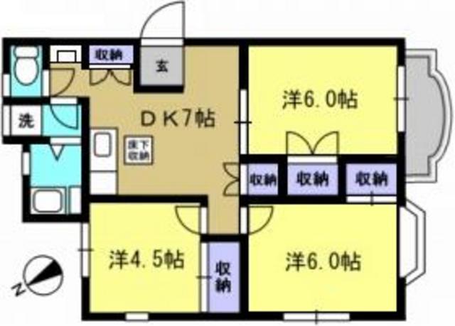 川崎市多摩区生田のアパートの間取り