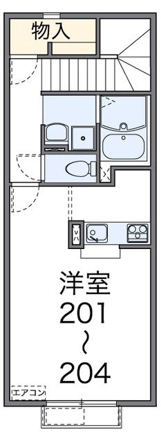 鴻巣市滝馬室のアパートの間取り