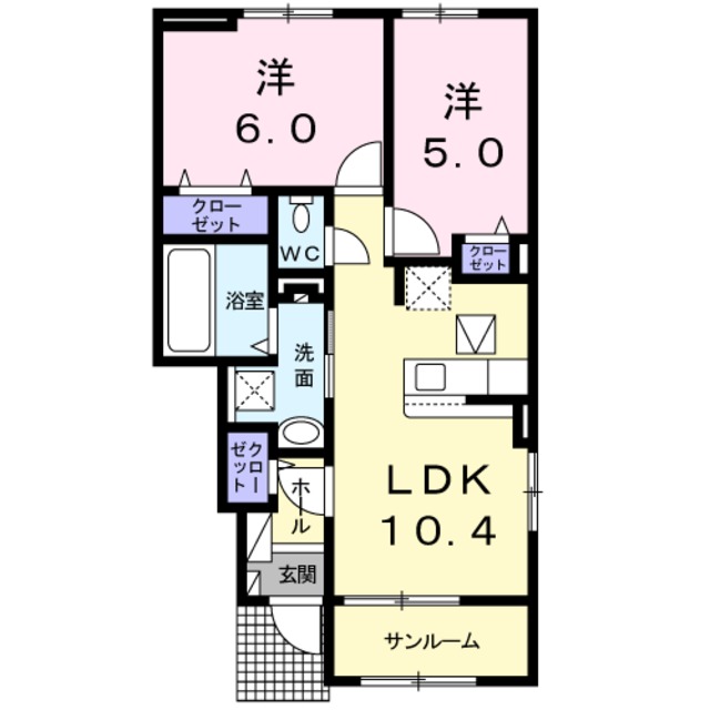 アーバンハイツＢの間取り