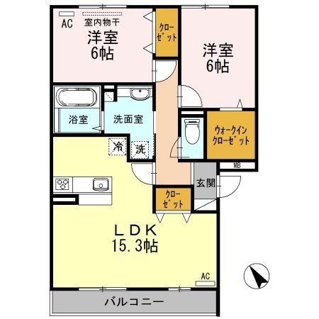 ＪＲ山陽本線 福山駅 徒歩89分 3階建 築12年の間取り写真