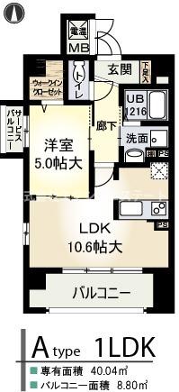 ＪＲ大阪環状線 野田駅 徒歩7分 5階建 築20年の間取り写真