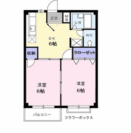 エルディム西本Bの間取り写真
