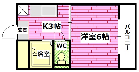 安芸郡海田町大正町のマンションの間取り