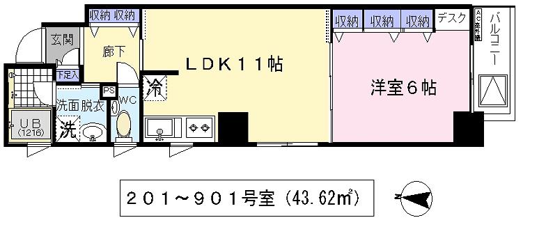 イスタナ北新宿の間取り