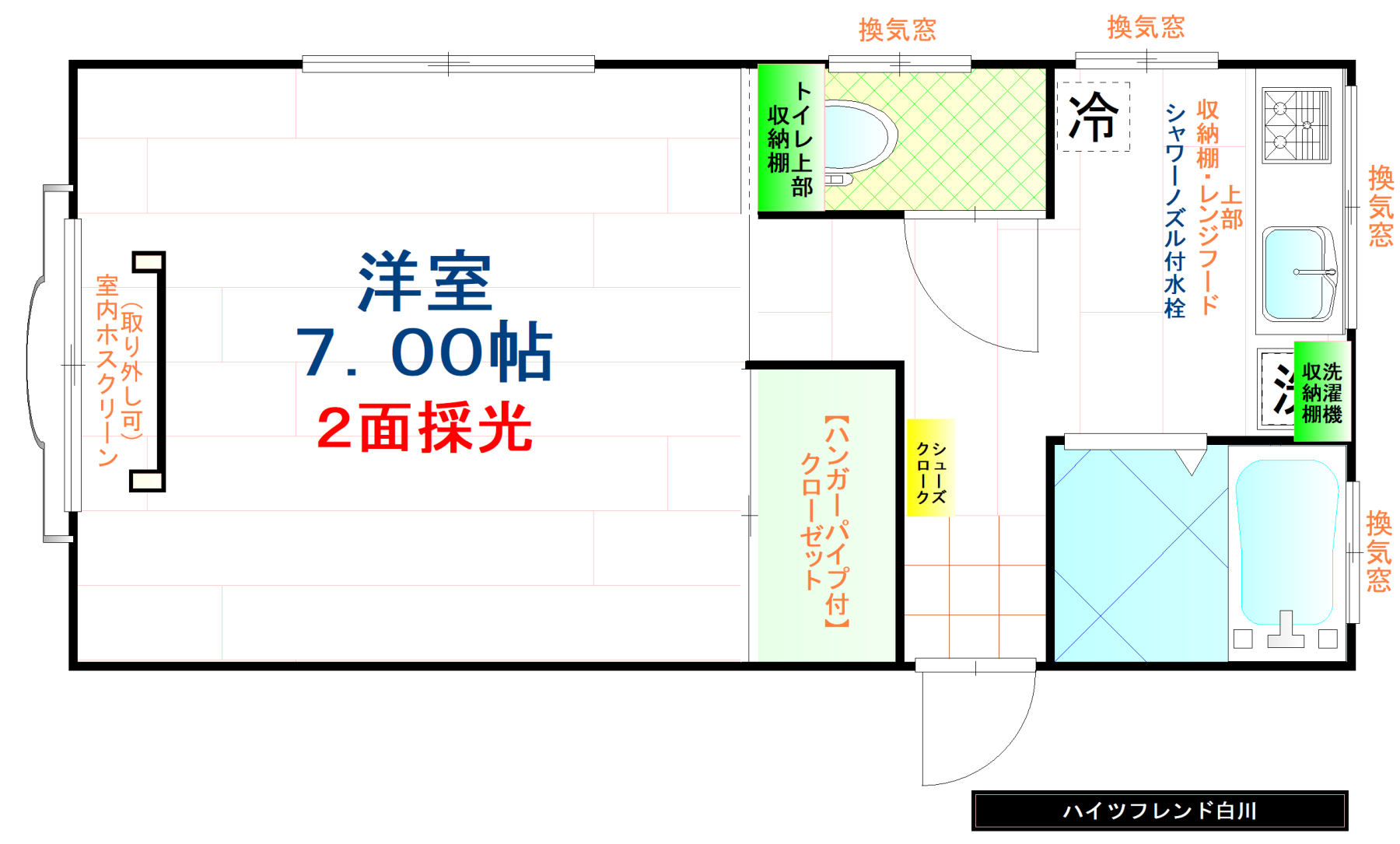 ハイツフレンド白川の間取り