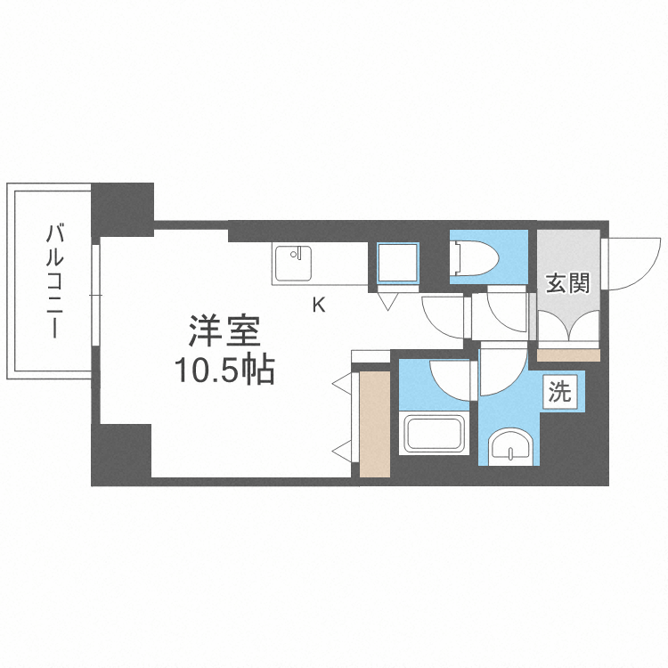 札幌市北区北八条西のマンションの間取り