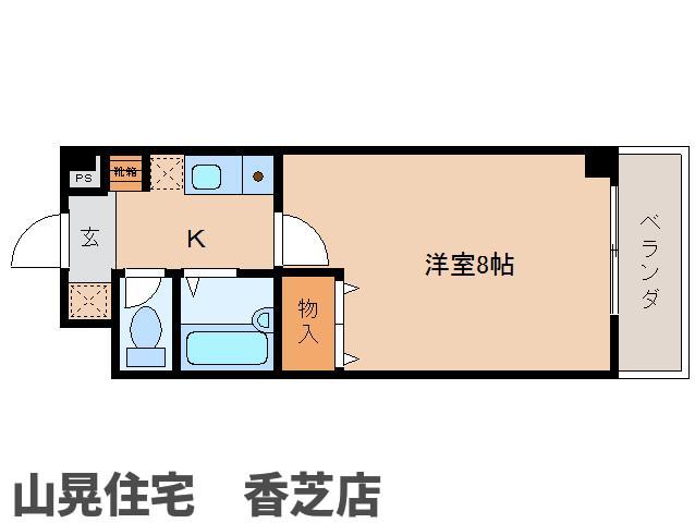 香芝市瓦口のマンションの間取り