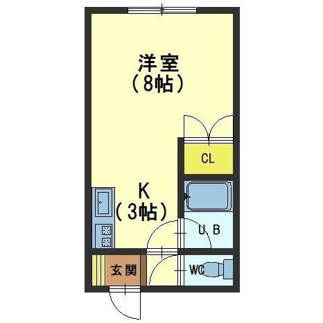 【函館市川原町のアパートの間取り】