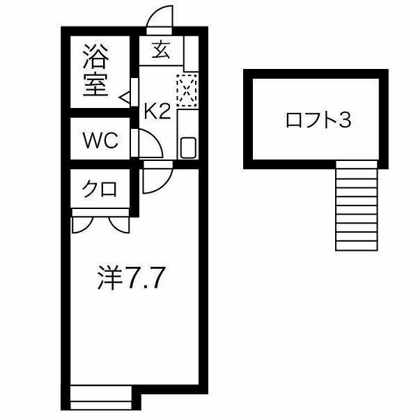 知立市新林町のアパートの間取り