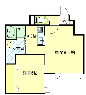 旭川市神楽五条のアパートの間取り