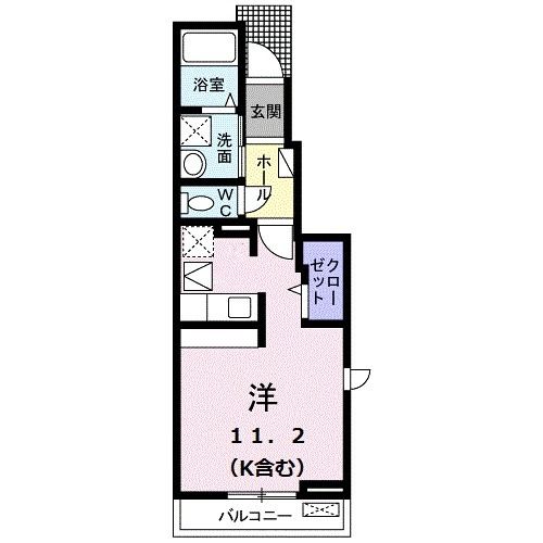 新居浜市沢津町のアパートの間取り