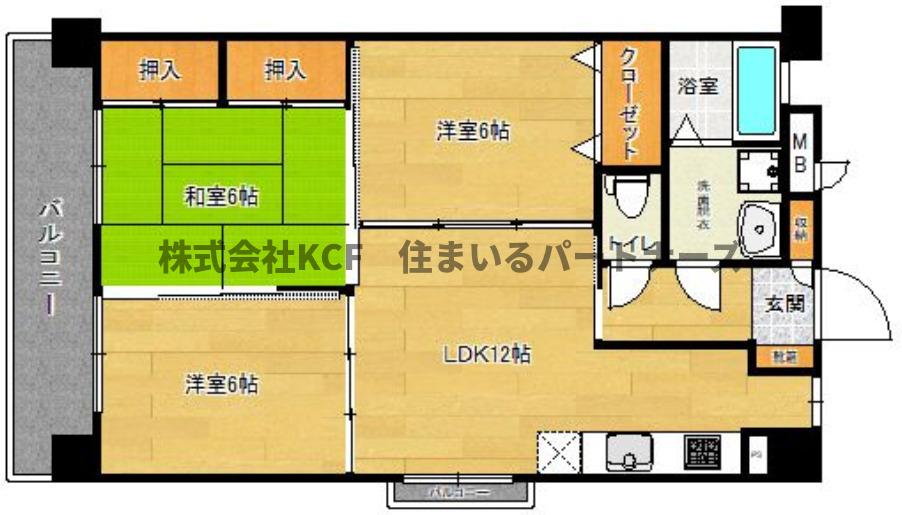 サザンコート中央町の間取り