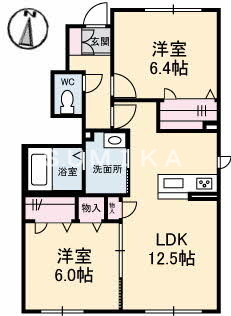 シャーメゾン庭瀬の間取り