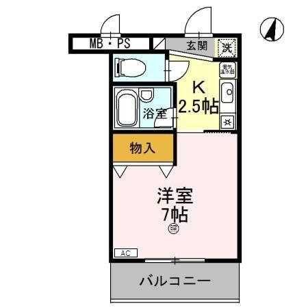 サンタウン竹鼻　Bの間取り