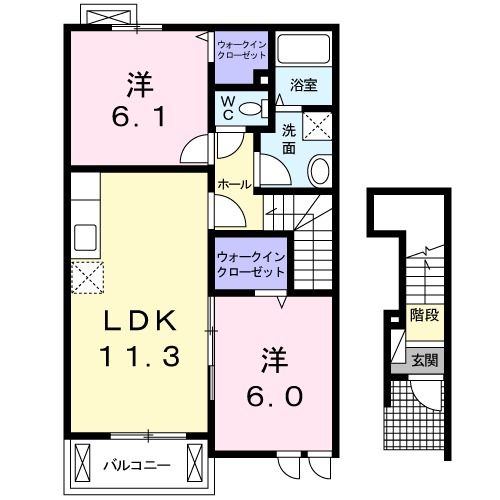 セイバリーＫの間取り