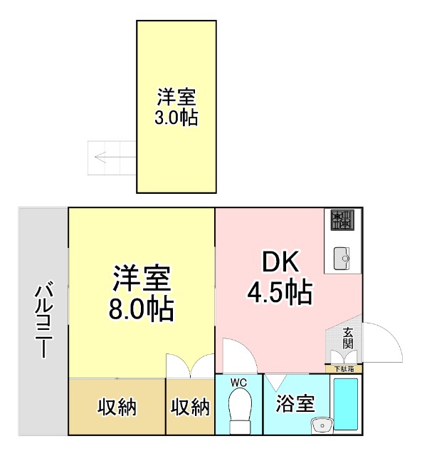 オアシス片野新町の間取り