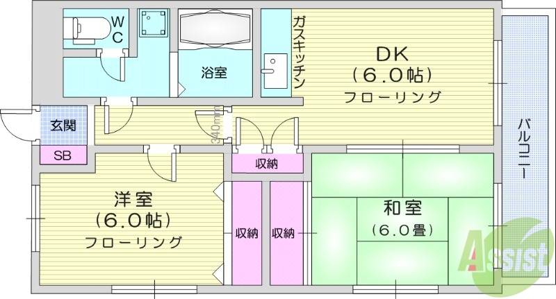 ファミールあやしの間取り