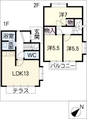 エスポアにしの台Ｃの間取り