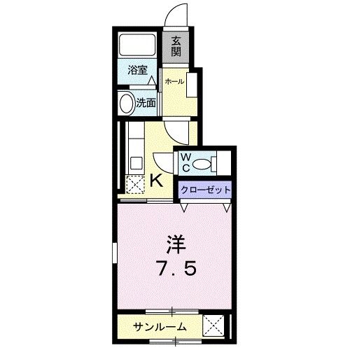 金沢市小坂町のアパートの間取り