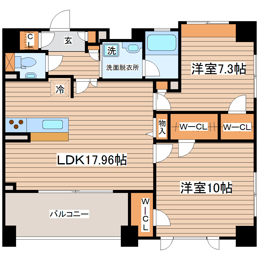 Premiage泉中央の間取り