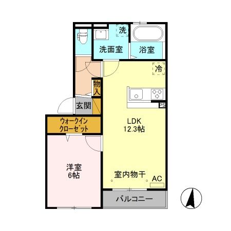 上越市上源入のアパートの間取り