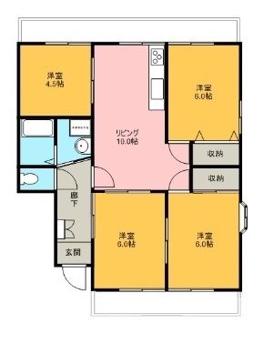 岩出市西国分のマンションの間取り